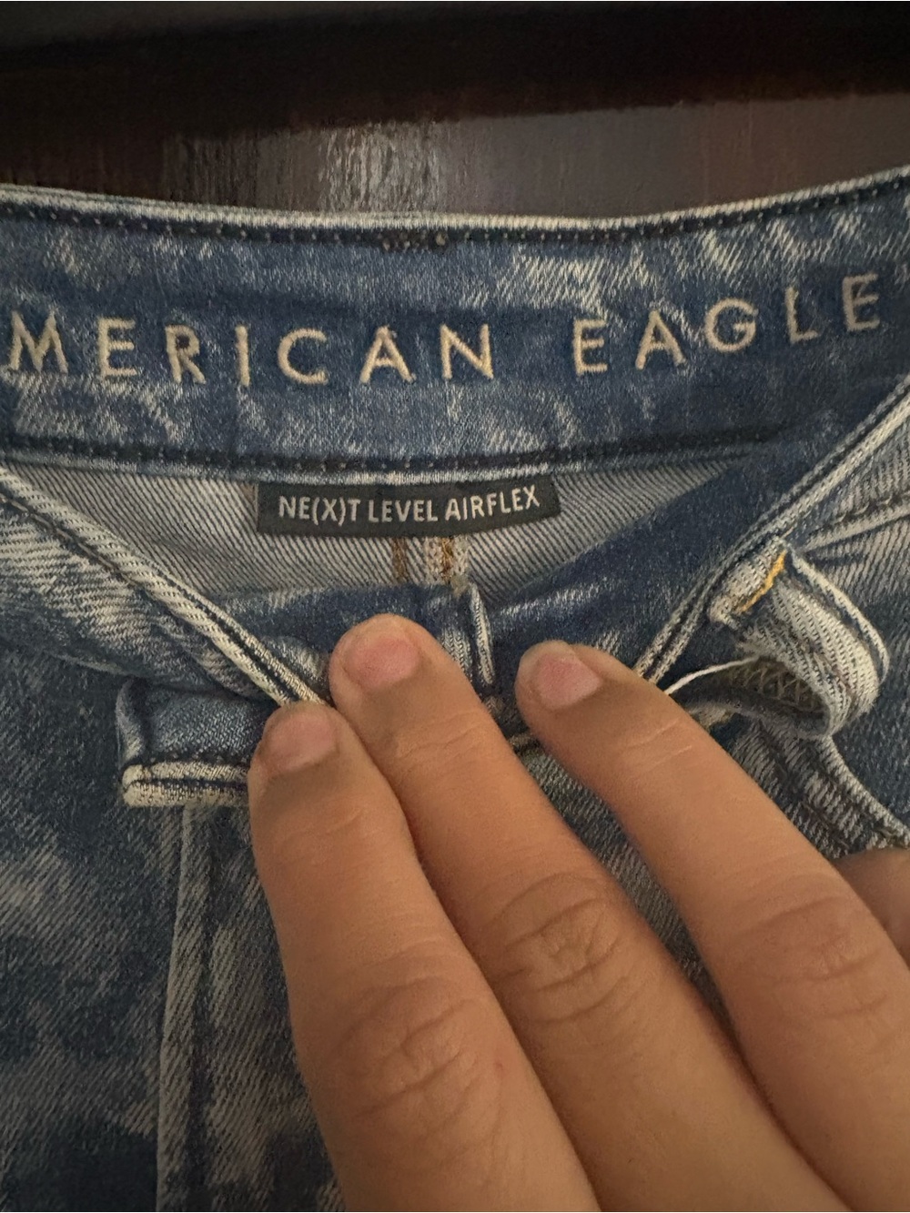 Bundle 3 for $15.American Eagle Outfitters Distressed Acid-Wash Blue Denim Short - Picture 6 of 11